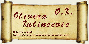 Olivera Kulinčević vizit kartica